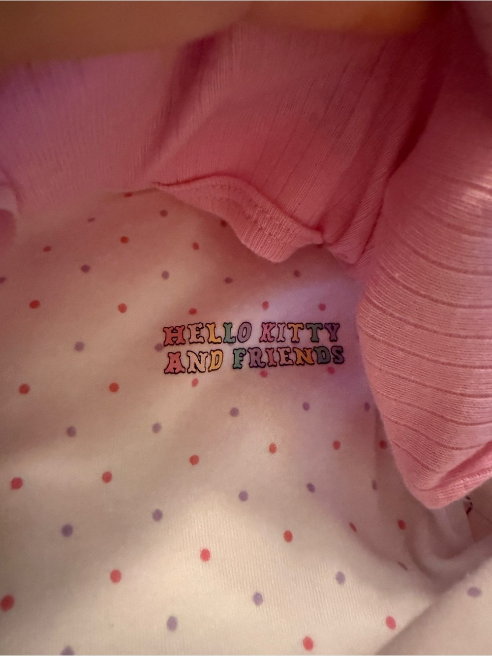 Hello Kitty Pink Ribbed Infant Top - Picture 4 of 5